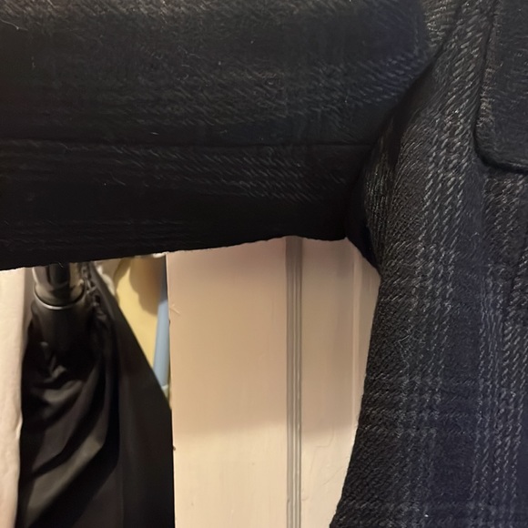 Mackage Wool Plaid Bell Sleeve Peacoat Jacket - Picture 3 of 6